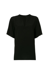 Черная блуза с коротким рукавом от Reinaldo Lourenço