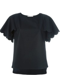 Черная блуза с коротким рукавом от See by Chloe