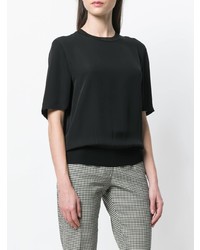 Черная блуза с коротким рукавом от Theory