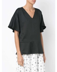 Черная блуза с коротким рукавом от Olympiah