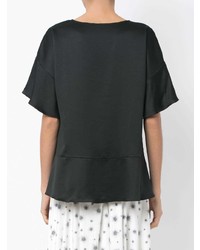 Черная блуза с коротким рукавом от Olympiah