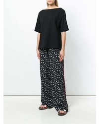 Черная блуза с коротким рукавом от Marni