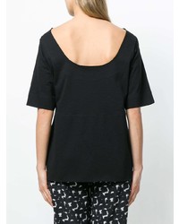 Черная блуза с коротким рукавом от Marni