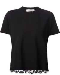 Черная блуза с коротким рукавом от Valentino