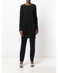 Черная блузка c бахромой от Stella McCartney