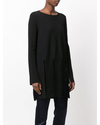 Черная блузка c бахромой от Stella McCartney