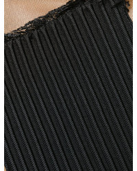 Черная блузка в сеточку от Balmain