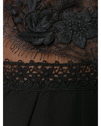 Черная блузка крючком от Giambattista Valli