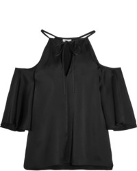 Черная блузка с вырезом от Temperley London