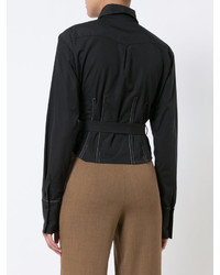 Черная блузка с вышивкой от Tome