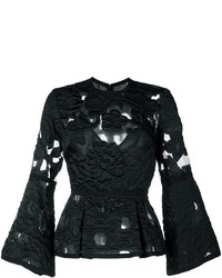 Черная блузка с вышивкой от Elie Saab