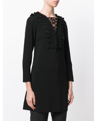 Черная блузка с вышивкой от Ermanno Scervino