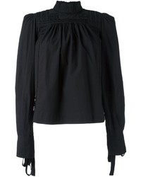 Черная блузка с вышивкой от Isabel Marant