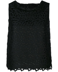 Черная блузка с вышивкой от Moschino