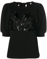 Черная блузка с вышивкой от P.A.R.O.S.H.