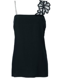 Черная блузка с вышивкой от Victoria Beckham