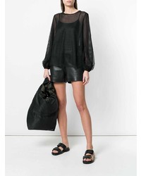 Черная блузка с длинным рукавом в сеточку от Sport Max Code