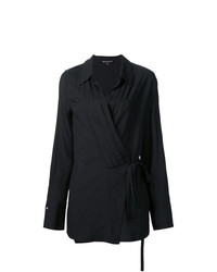 Черная блузка с длинным рукавом от Ann Demeulemeester
