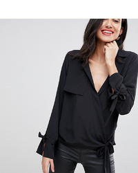 Черная блузка с длинным рукавом от Asos Tall