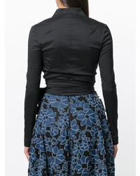 Черная блузка с длинным рукавом от Talbot Runhof