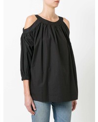 Черная блузка с длинным рукавом от Wandering