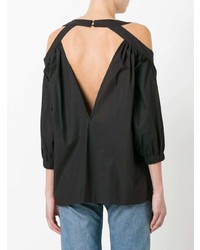 Черная блузка с длинным рукавом от Wandering