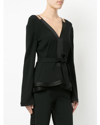 Черная блузка с длинным рукавом от JONATHAN SIMKHAI