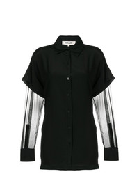 Черная блузка с длинным рукавом от Dvf Diane Von Furstenberg