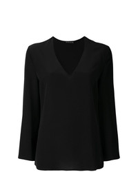 Черная блузка с длинным рукавом от Etro