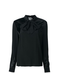 Черная блузка с длинным рукавом от Fausto Puglisi