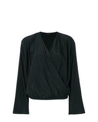 Черная блузка с длинным рукавом от Federica Tosi