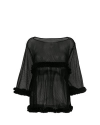 Черная блузка с длинным рукавом от I'M Isola Marras