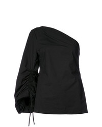 Черная блузка с длинным рукавом от Josie Natori