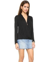 Черная блузка с длинным рукавом от Ella Moss