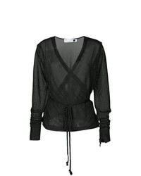 Черная блузка с длинным рукавом от Kacey Devlin