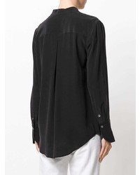 Черная блузка с длинным рукавом от Equipment