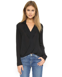 Черная блузка с длинным рукавом от L'Agence