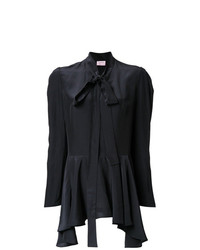 Черная блузка с длинным рукавом от Lanvin