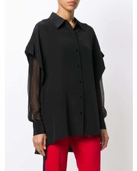 Черная блузка с длинным рукавом от Dvf Diane Von Furstenberg