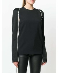 Черная блузка с длинным рукавом от Haider Ackermann