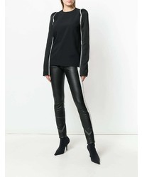 Черная блузка с длинным рукавом от Haider Ackermann