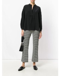 Черная блузка с длинным рукавом от Vince