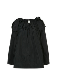 Черная блузка с длинным рукавом от Maison Rabih Kayrouz