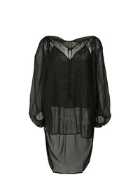 Черная блузка с длинным рукавом от Mes Demoiselles