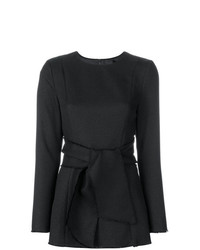 Черная блузка с длинным рукавом от Misha Collection