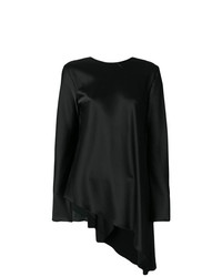 Черная блузка с длинным рукавом от MSGM