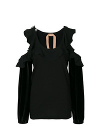 Черная блузка с длинным рукавом от N°21