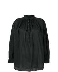 Черная блузка с длинным рукавом от Nili Lotan