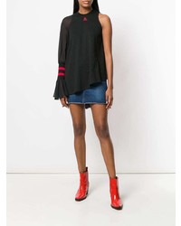 Черная блузка с длинным рукавом от Amen