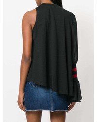 Черная блузка с длинным рукавом от Amen